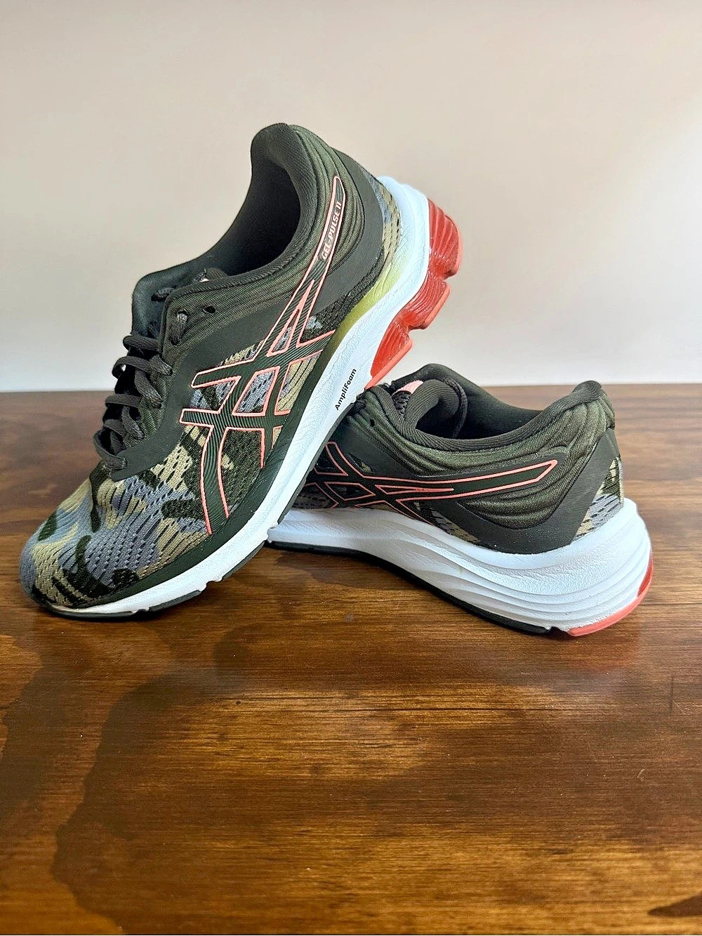 *No Insoles* ASICS Gel-Pulse 11, Womens US 7 Running Shoes Sneakers, Camo Green